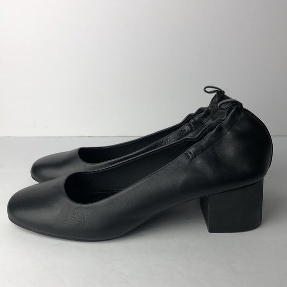 Kelsi Dagger Lott Black Leather Low Heels 9 - Picture 7 of 11